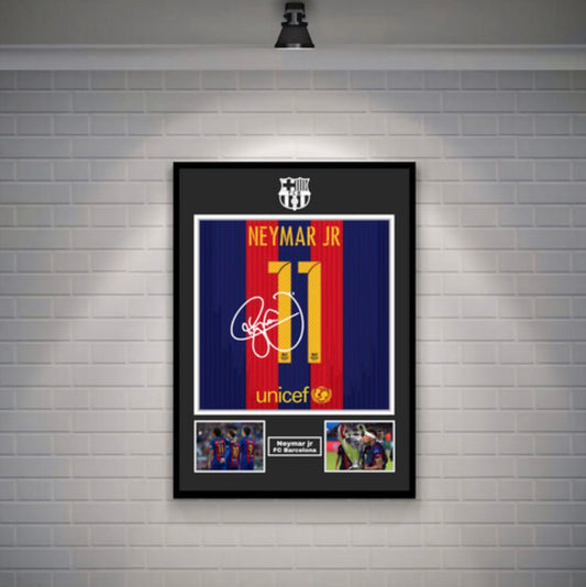 Neymar Jr Signed Barcelona Shirt (Poster)