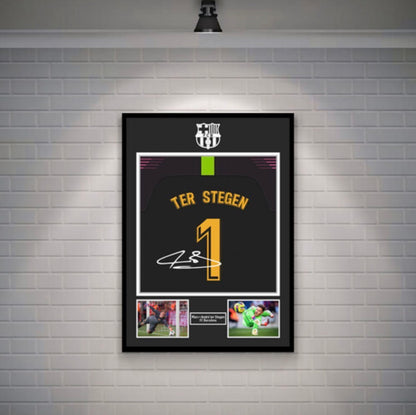 Ter Stegen Signed Barcelona Shirt (Poster)