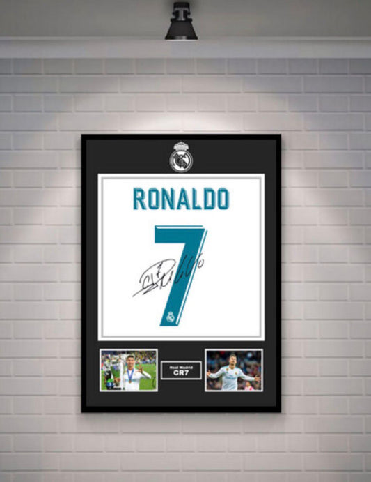C. Ronaldo Signed Real Madrid Shirt (Poster)