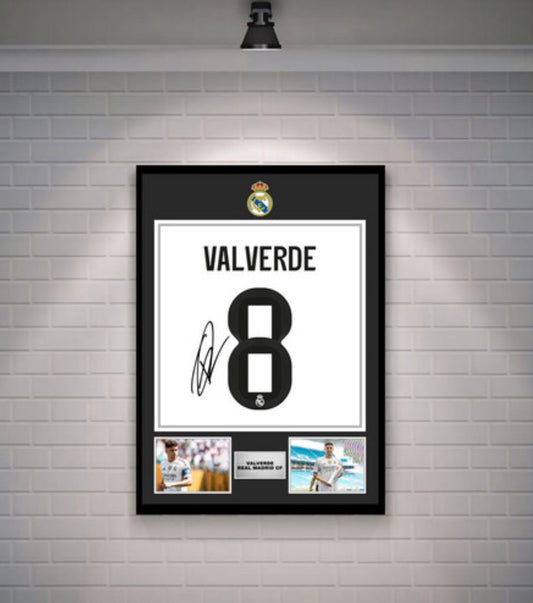 F. Valverde Signed Real Madrid Shirt (Poster)